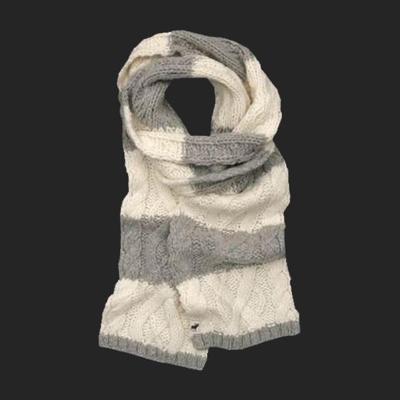 Abercrombie & Fitch Grijs En Witte Sjaals AF-sjaals 039