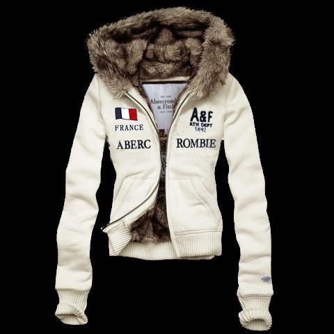 Abercrombie & Fitch Crème Vrouwen Hoodie AF-whod029