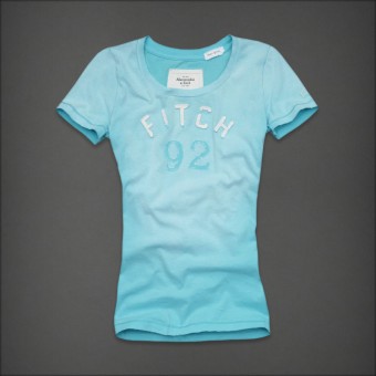 Abercrombie & Fitch Vrouwen Tee Blue Wtee87