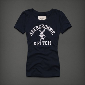 Abercrombie & Fitch Vrouwen Tee Donkerblauw Wtee111