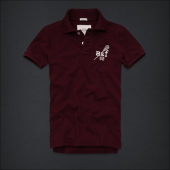 Abercrombie & Fitch Heren Polo Wijnrood Mpo34