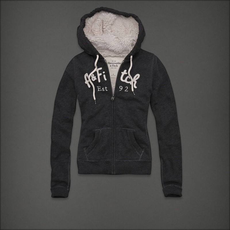 Abercrombie & Fitch Donker Grijs Vrouwen Hoodie AF-whod027