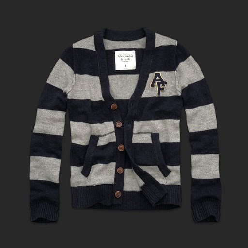 Abercrombie & Fitch Blauw & Grijs Sweater Van Mensen 93