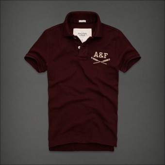 Abercrombie & Fitch Heren Polo Wijnrood Mpo31