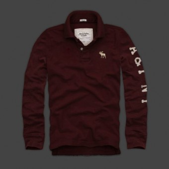 Abercrombie & Fitch Heren Polo Ming Granaat AF-mpols068